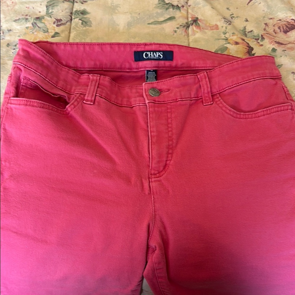 Chaps Women's Bold coral/pink capris